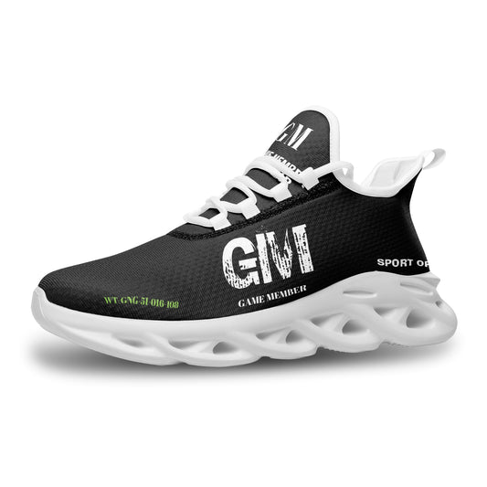 #GM GAME MEMBER BLK/WHT MESH SNEAKERS