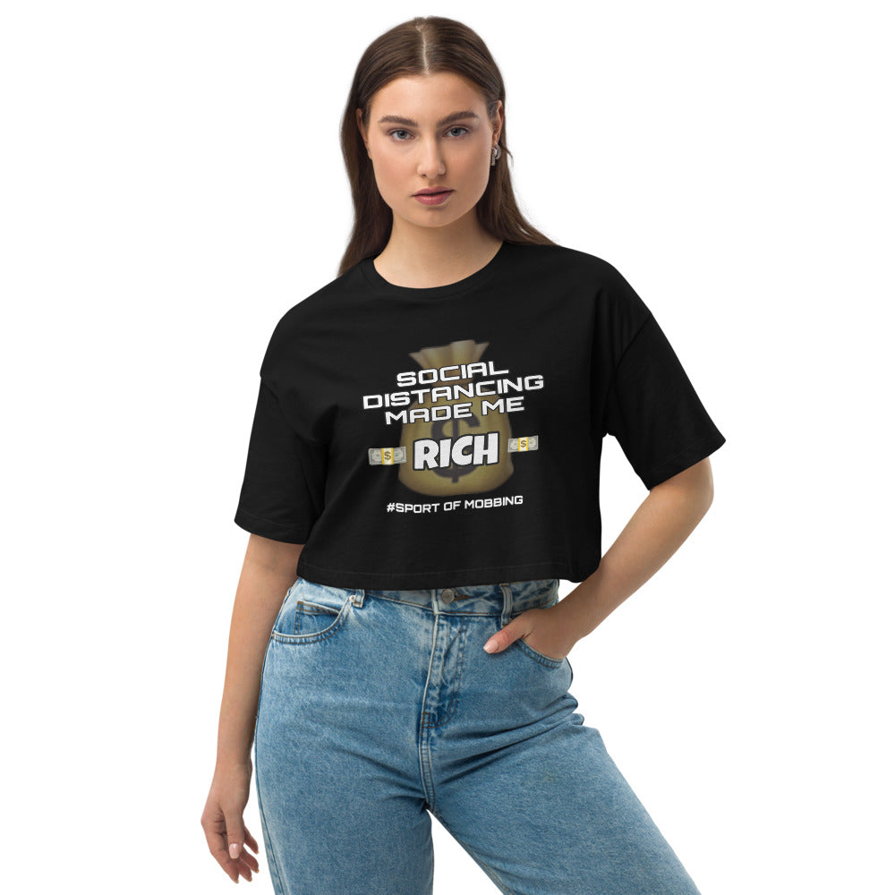 #S.O.M. RICH Loose drop shoulder crop top