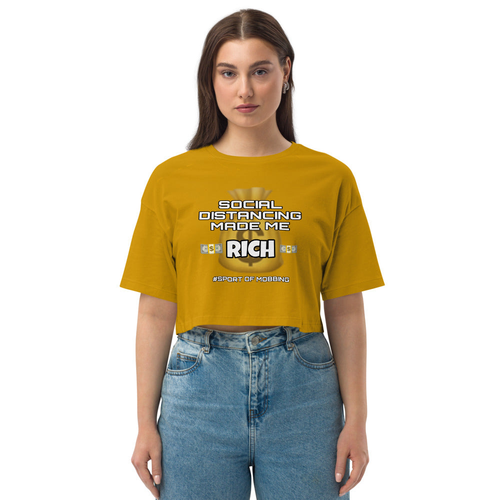 #S.O.M. RICH Loose drop shoulder crop top