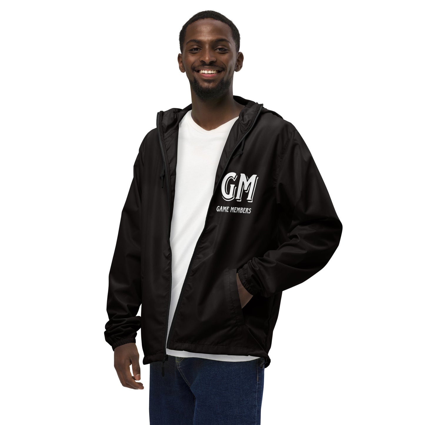 #GM GAME MEMBER Unisex lightweight zip up windbreaker